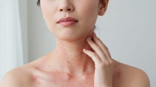 コリン性蕁麻疹首だけ